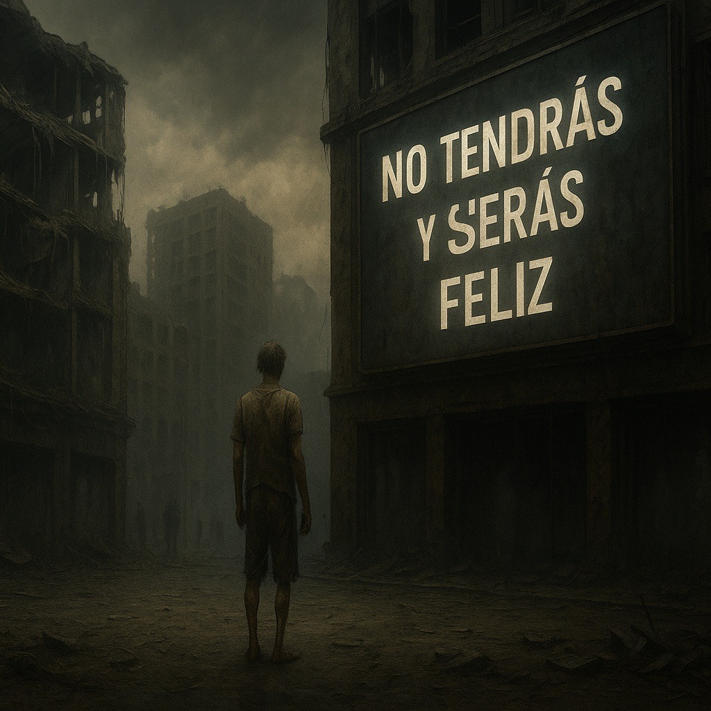 El mundo no estalla, se descompone. Desde dentro, en silencio. Prometen que no tendrás nada y serás feliz, pero no te dicen qué precio pagarás por esa felicidad prefabricada. La incertidumbre no es el futuro : es el presente que se deshace en tus manos. Agenda2030
